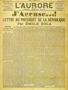 2015 11 04 J'acusse, Émile Zola, portada de L'Aurore