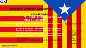 Mesa redonda el 25 de septiembre: ¿Hay solución para el conflicto de Cataluña?